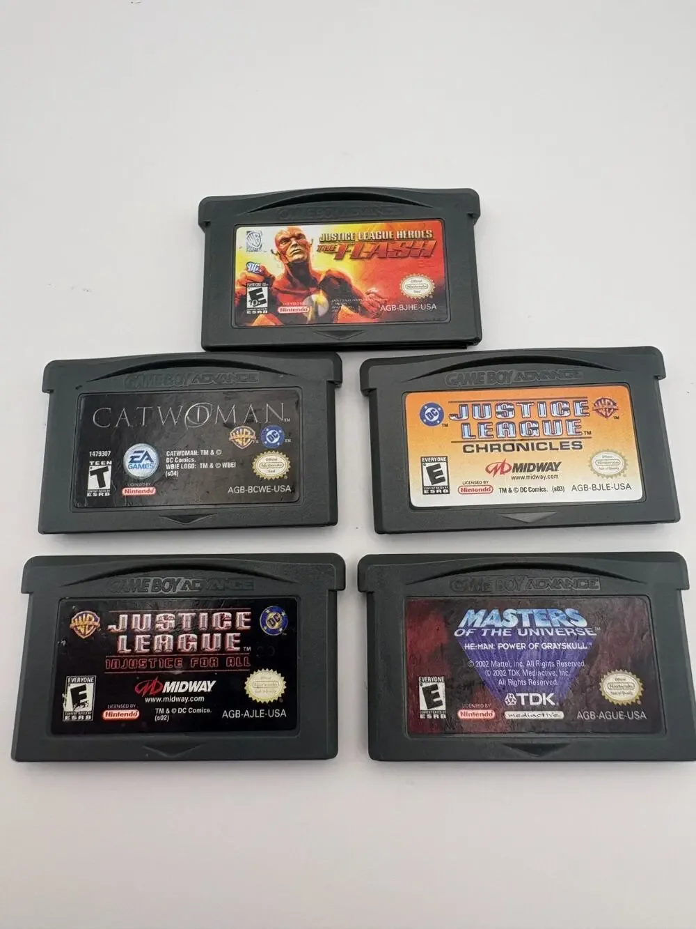Game Boy Advance DC Comics Game Lot GBA Justice League Flash Catwoman Authentic